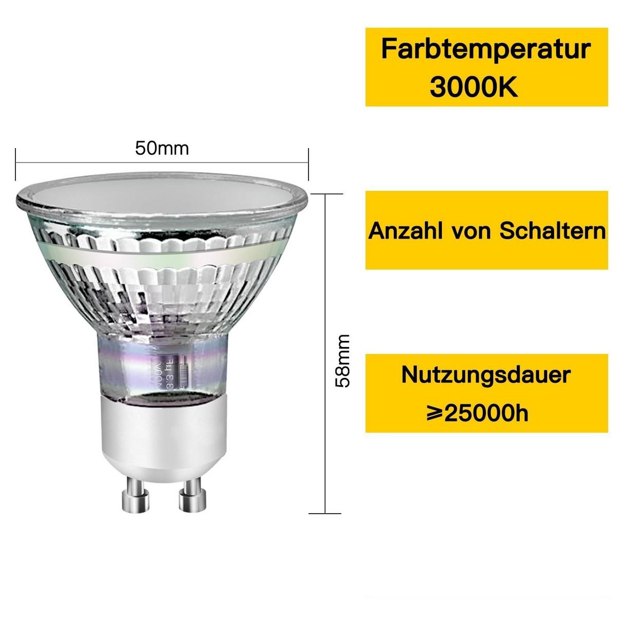 LED-LEUCHTMITTEL Andreas II 5/5/5.5cm(10er-set) - Transparent, Glas (5.5/5.5cm) - Nettlife