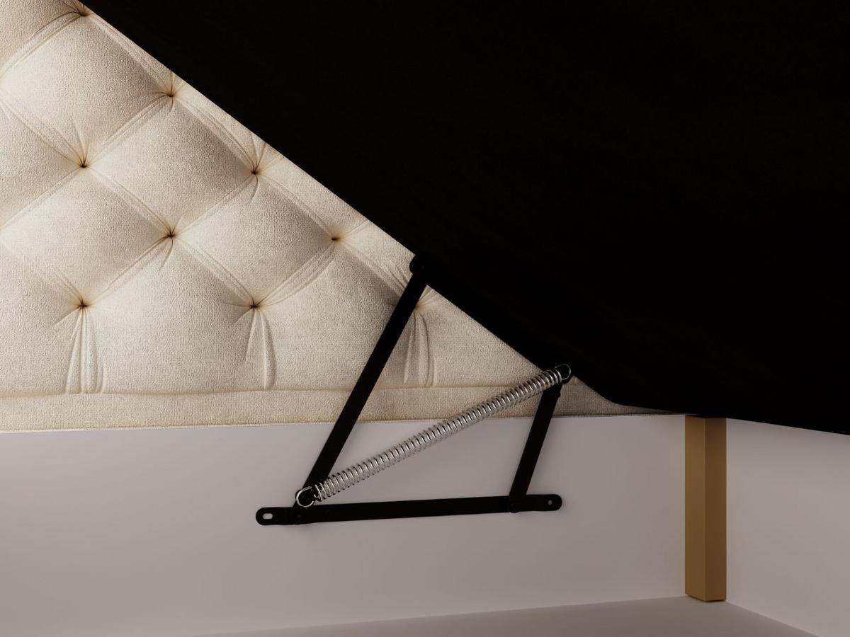 BOXBETT Bergamo 140x200 Beige - Beige/Schwarz, Holz/Textil (140/200cm) - Graingold