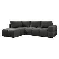 ECKSOFA Taremi - Dunkelgrau/Schwarz, Holz/Kunststoff (267/185cm) - MIRJAN24