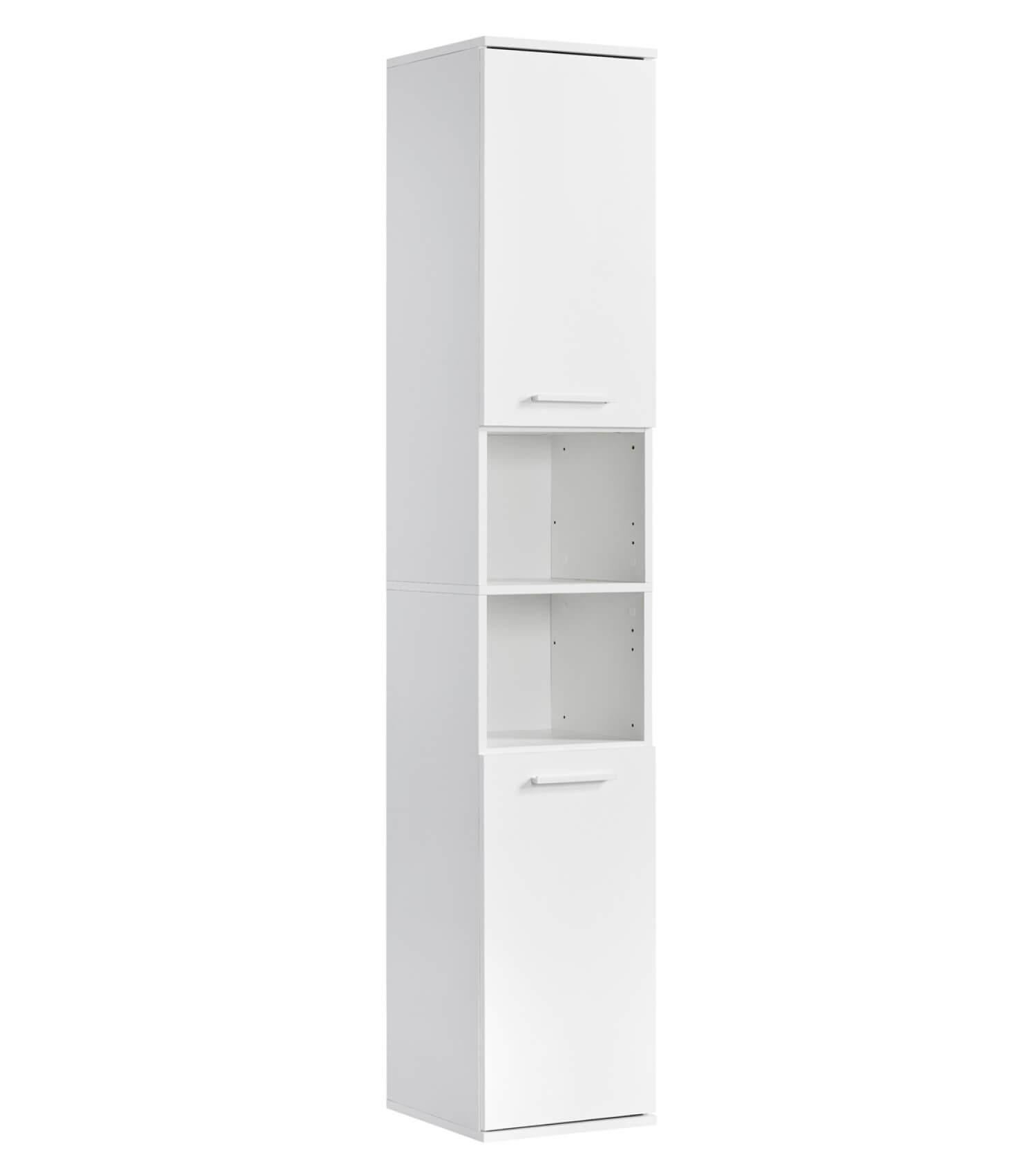 BAD HOCHSCHRANK Der Kapitän - Weiß, Holzwerkstoff (33/180/34cm) - Mokebo