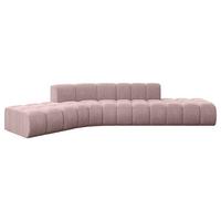 ECKSOFA modulares Sofa Solven-L1 - 380x174x70 cm Rosa - Rosa, Holzwerkstoff/Textil (380/174cm) - ALTDECOR