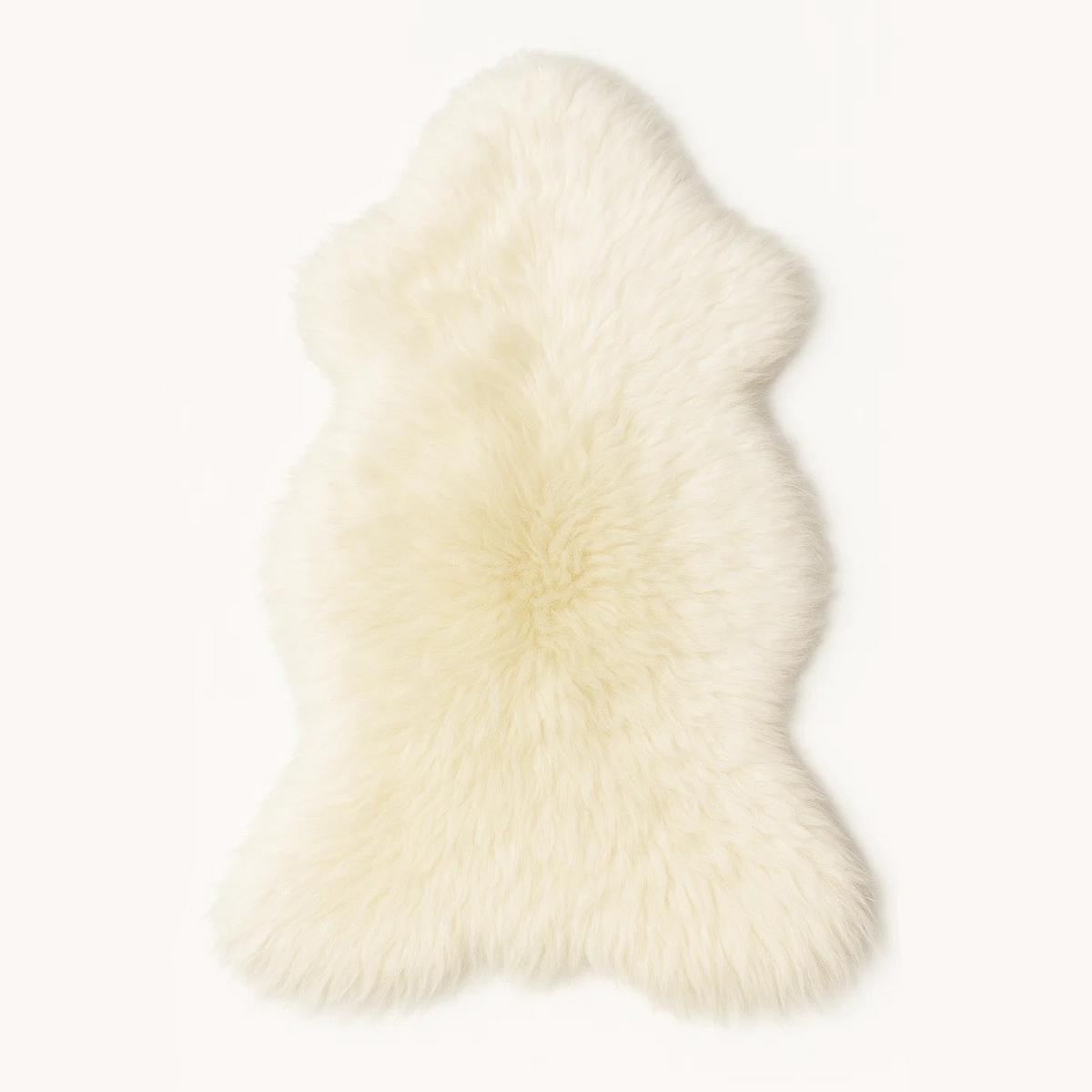 SCHAFFELL Öko Naturweiß Typ Eisbär 140 cm XXL - Weiß, Fell (70/140cm) - Provellus