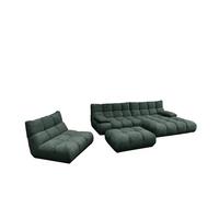 SITZGRUPPE VIVIEN 3ER SET Smaragdgrün Cord (1er-Set) - Smaragdgrün, Kunststoff/Textil (510/85/359cm) - KAWOLA