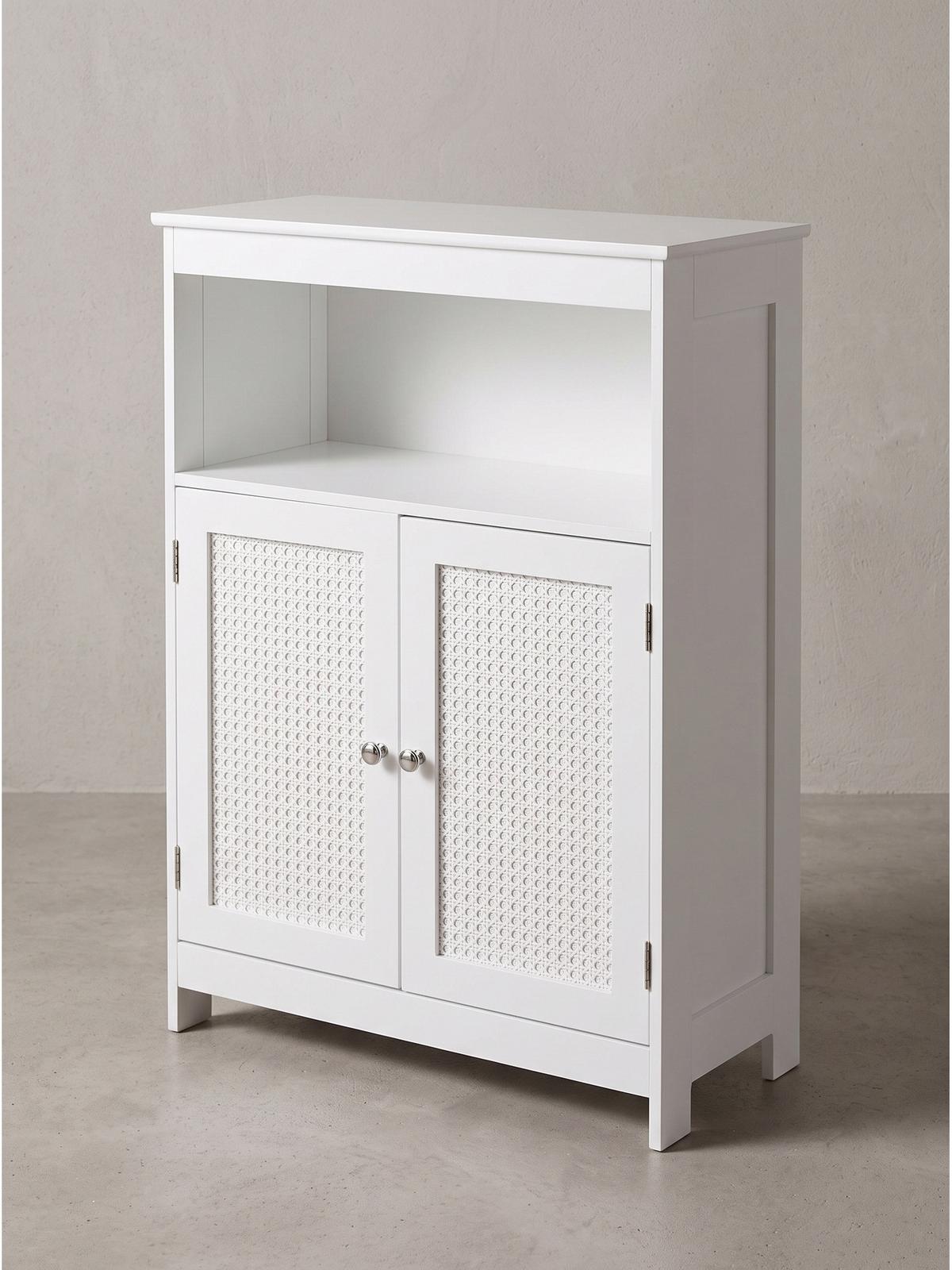 BADSCHRANK ADOUR, MDF, mit Stauraum, Weiß, 60 x 28 x 80 cm - Weiß, Holzwerkstoff/Metall (60/80/28cm) - KADIMA DESIGN