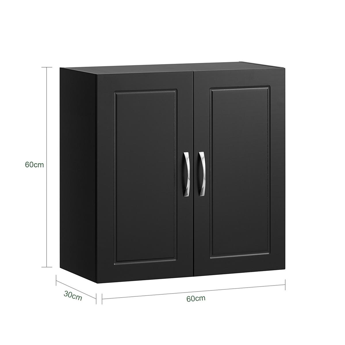 HÄNGESCHRANK Schwarz - Schwarz, Holzwerkstoff (60/60/30cm) - SoBuy