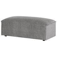 OTTOMANE Stoff Grau Hellnar - Grau, Textil (52/39/102cm) - Beliani