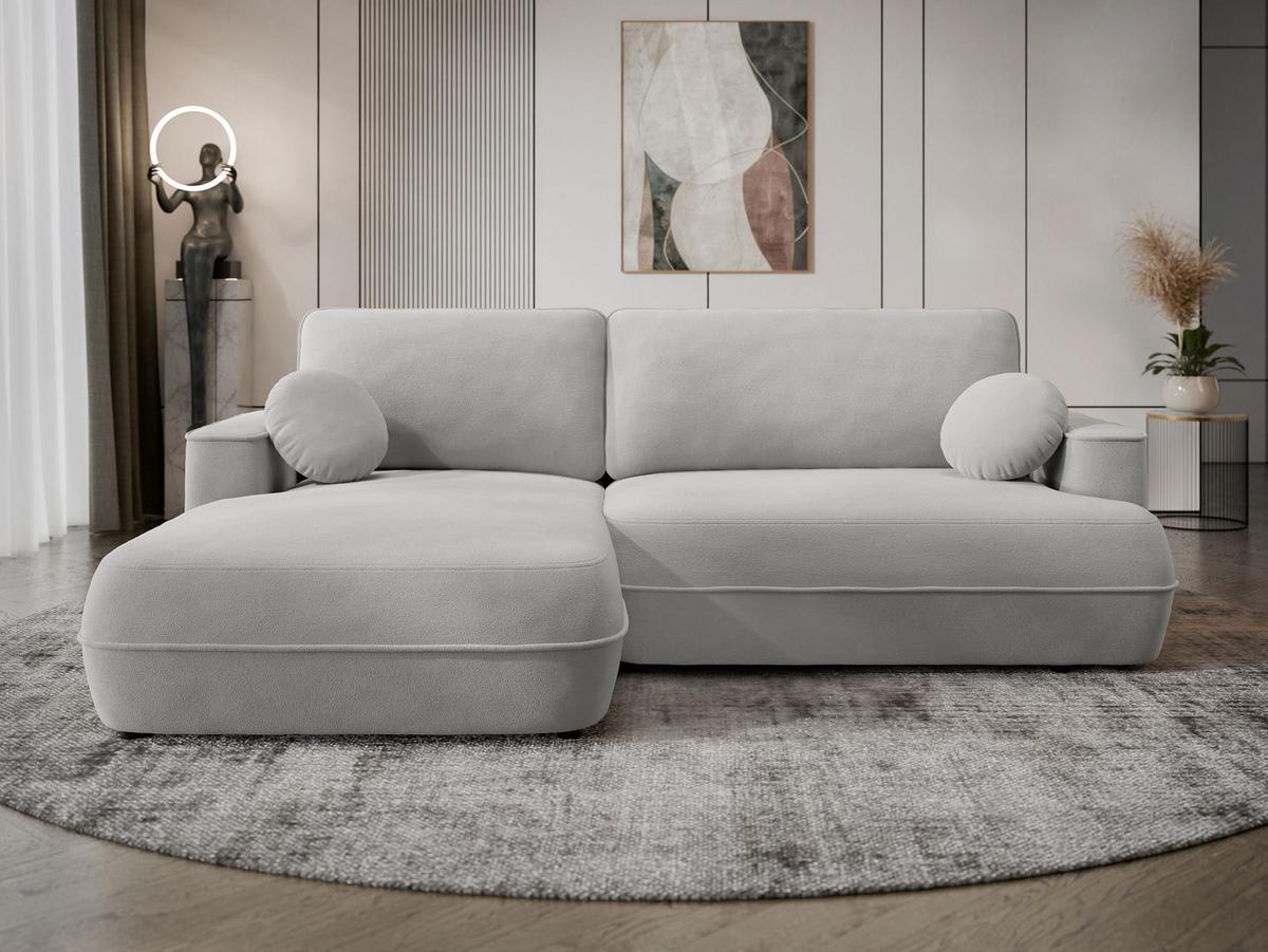 ECKSOFA Fuego L, Seite: Links - Hellgrau/Schwarz, Holz/Kunststoff (260/168cm) - MIRJAN24