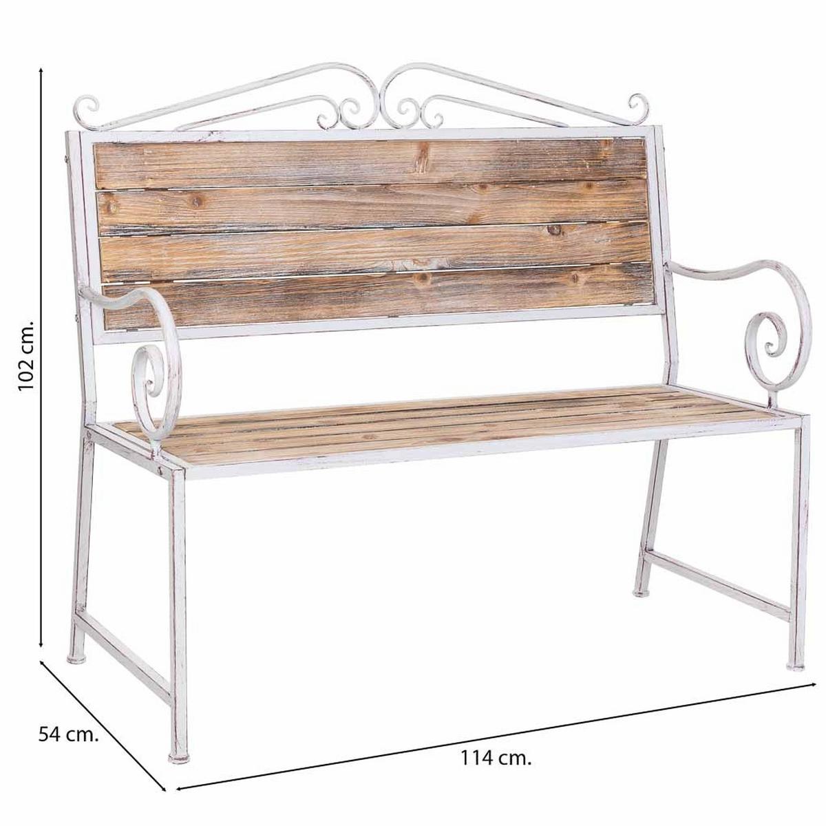 BANK, grau, 114x54x102cm - Grau, Holz (114/102/54cm) - Wanderlust