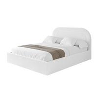 POLSTERBETT mit Bettkasten und Lattenrost, Bett mit Matratze H3/H4 - LERAY 120x200 Weiß - Weiß, Holzwerkstoff/Textil (120/200cm) - ALTDECOR