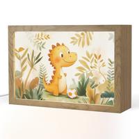 NACHTTISCHLAMPE Dino - Fußball - Orange 30x20 cm - Beige, Holzwerkstoff (8/30/20cm) - OnlyWow