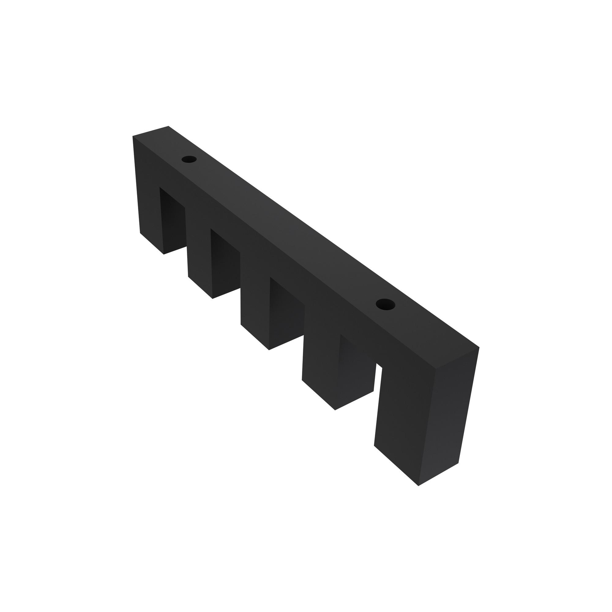 DECKENTRÄGER FÜR GARDINENSTANGEN INNENLAUF 14x35 mm, Smartline 4-läufig, Schwarz - Schwarz, Metall (12.5/3.4/1.2cm) - INTERDECO