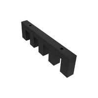 DECKENTRÄGER FÜR GARDINENSTANGEN INNENLAUF 14x35 mm, Smartline 4-läufig, Schwarz - Schwarz, Metall (12.5/3.4/1.2cm) - INTERDECO