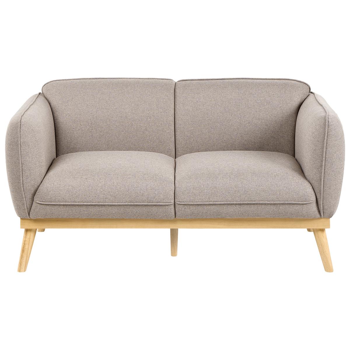 SOFA-SET 5-Sitzer Stoff Hellbraun Ljung - Hellbraun/Braun, Textil (210/82/82cm) - Beliani