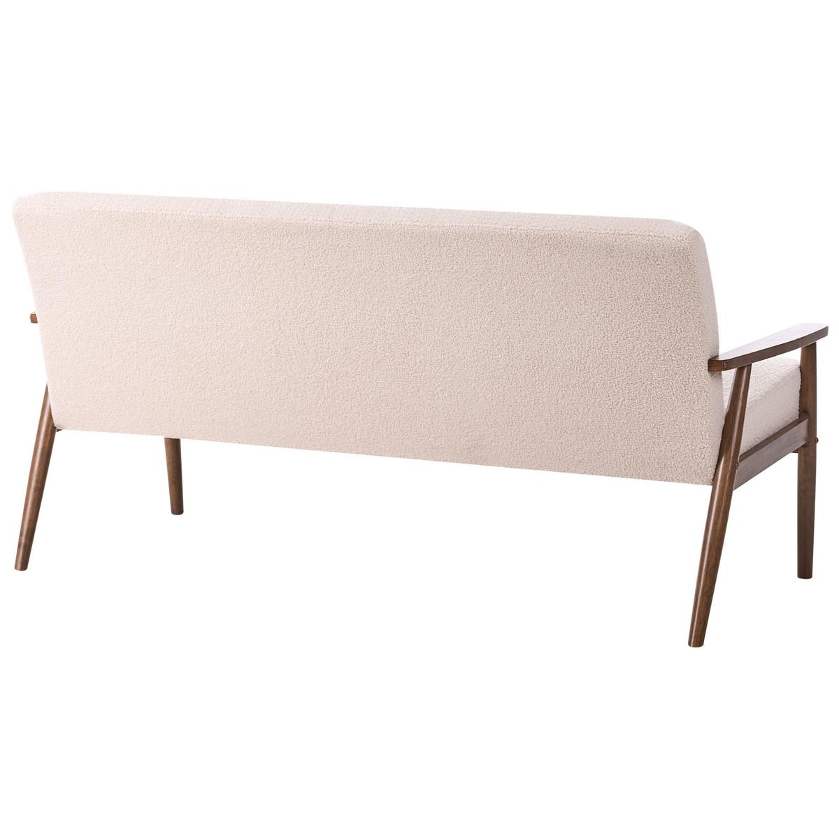 3-SITZER-SOFA Bouclé Dunkelbraun/Beige Esrum - Dunkelbraun, Textil (151/79/72cm) - Beliani