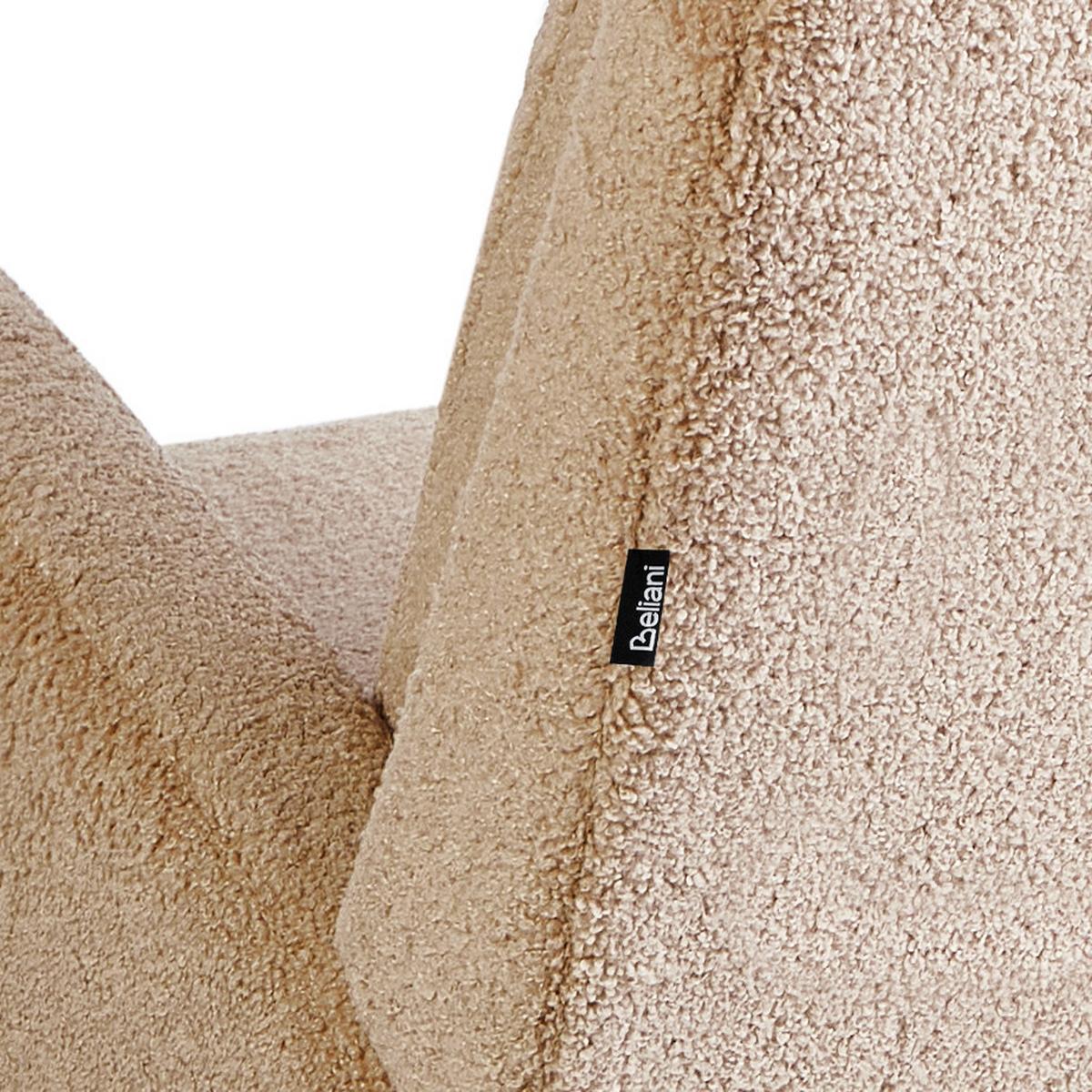 SCHAUKELSESSEL Hellbraun Alsta - Hellbraun/Beige, Textil (68/100/100cm) - Beliani
