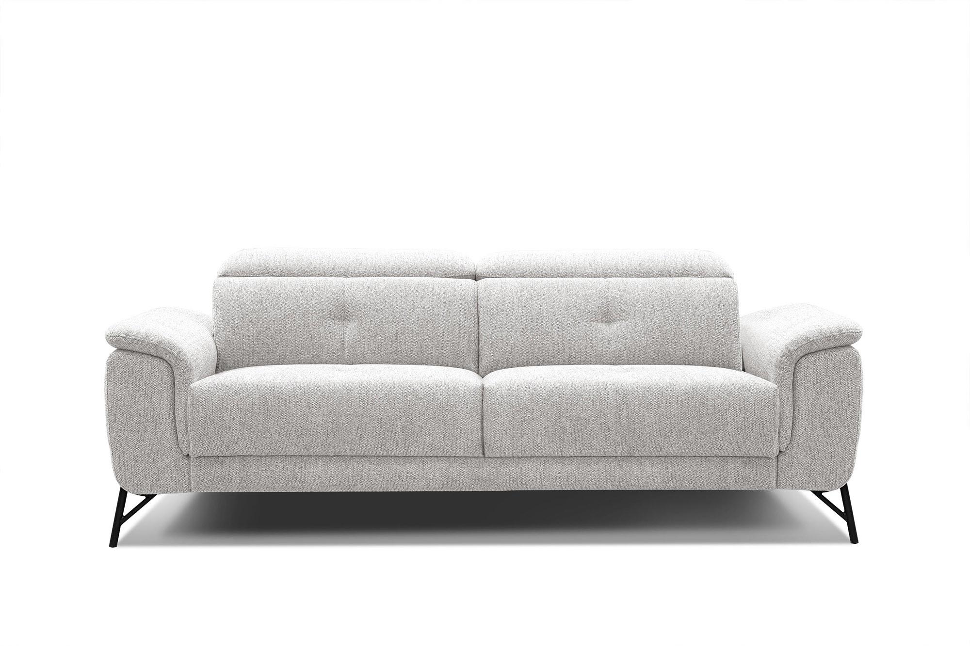 SOFA AVENA 3-Sitzer, hellgrau - Hellgrau, Holzwerkstoff/Textil (204/80/108cm) - Wozimo