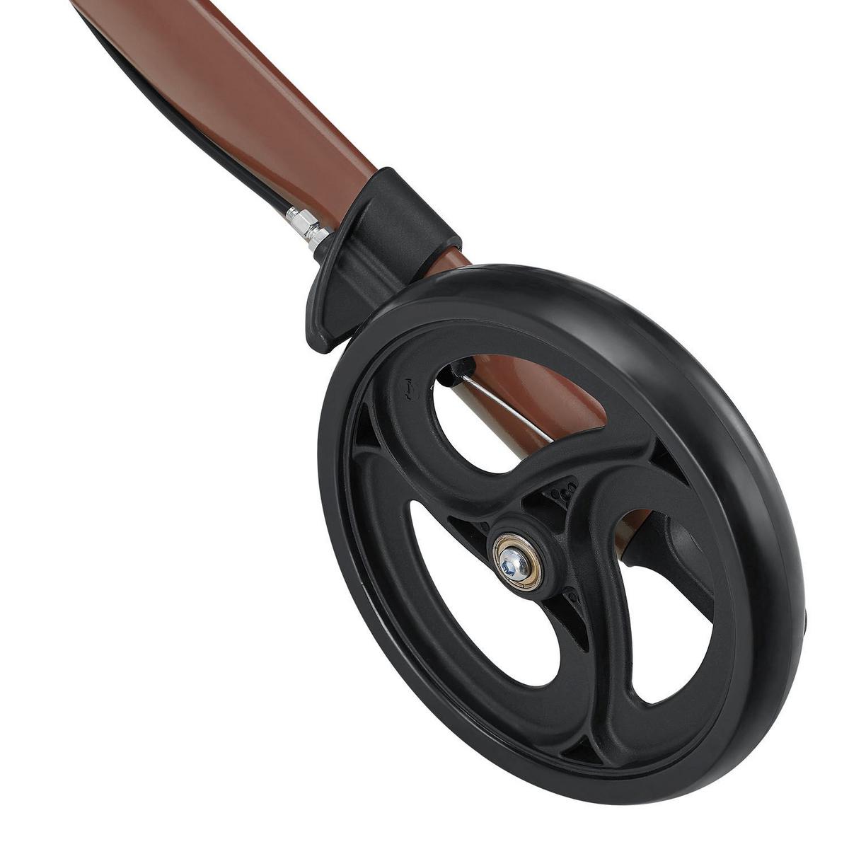 ROLLATOR Vital braun klappbar mit Sitzfläche & Einkaufstasche - Braun, Metall (63/80/68cm) - Juskys
