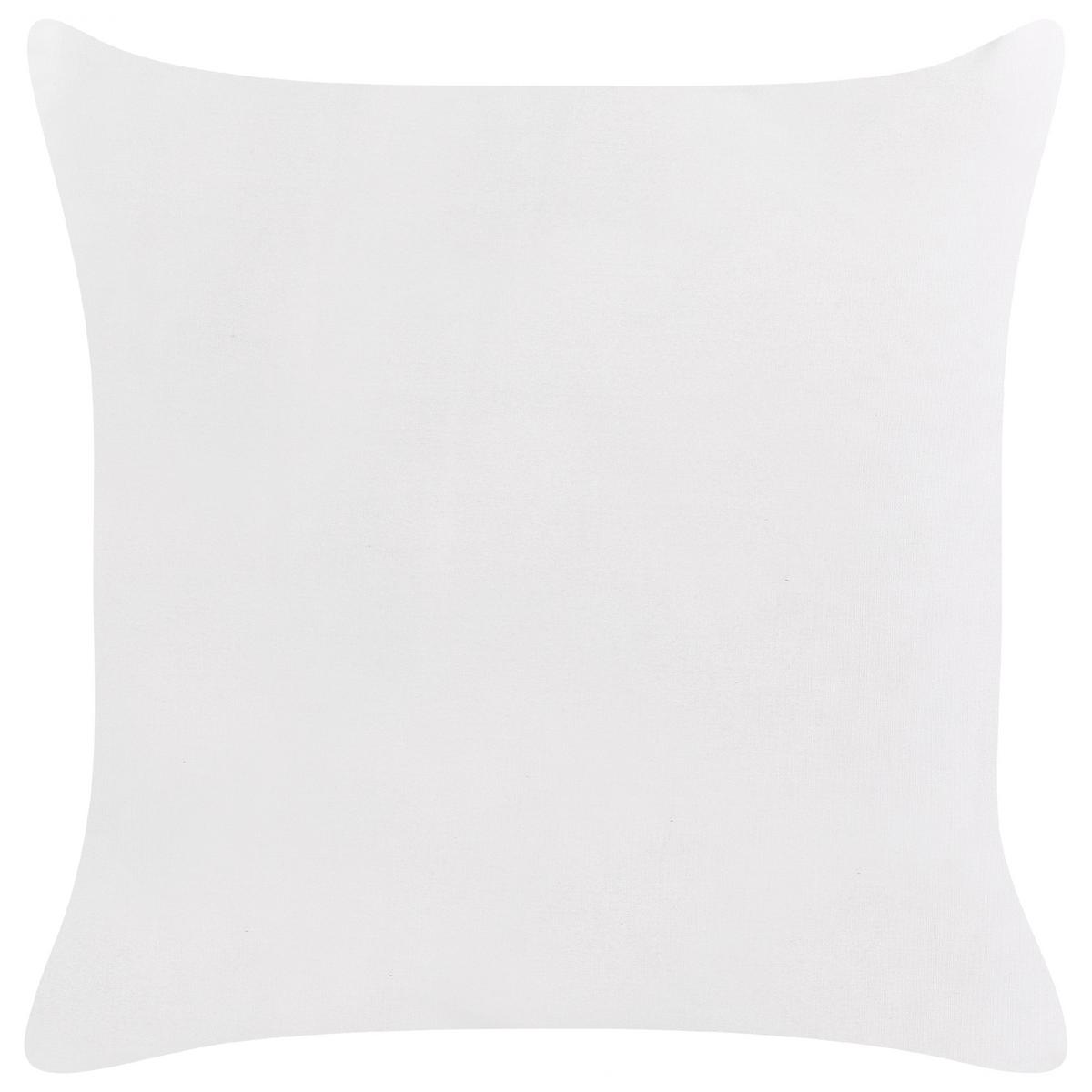 OUTDOOR-KISSEN 2er-Set Pfauenmuster blau/rosa 45/45 cm Ceriana - Blau, Textil (45/45cm) - Beliani