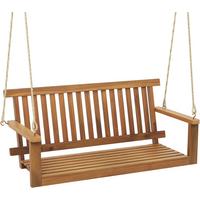 VERANDASCHAUKEL Braun - Braun, Holz (130/57/63cm) - COSTWAY