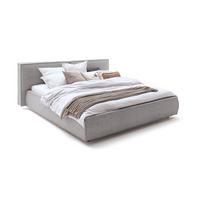 POLSTERBETT CARLO Grau Flachgewebe - Grau, Textil (160/200cm) - KAWOLA
