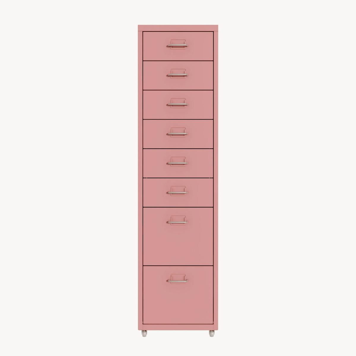 ROLLCONTAINER Kökar - Pink, Metall (28/109/41cm) - [en.casa]