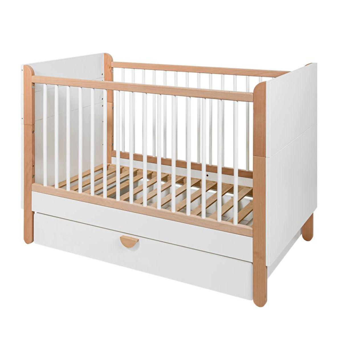 GITTERBETT 60/120 Laurie Weiß und Holz - Weiß, Holzwerkstoff (60/120cm) - Petits-meubles