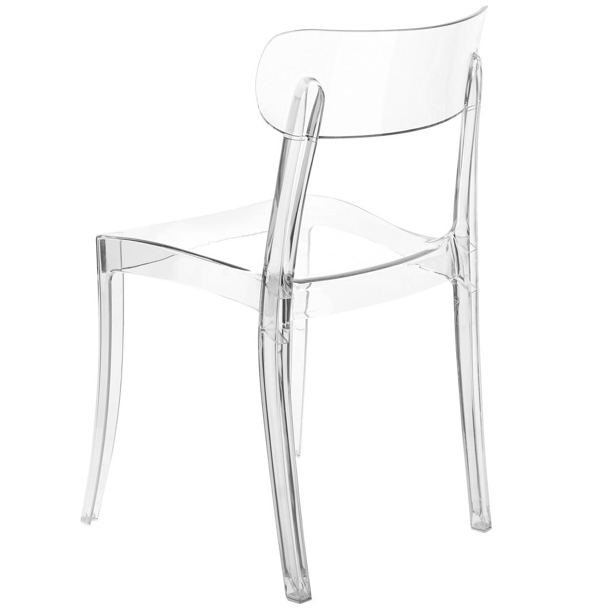 ESSZIMMERSTÜHLEN 2er-Set Kunststoff Transparent Covington - Transparent, Kunststoff (46/80/48cm) - Beliani