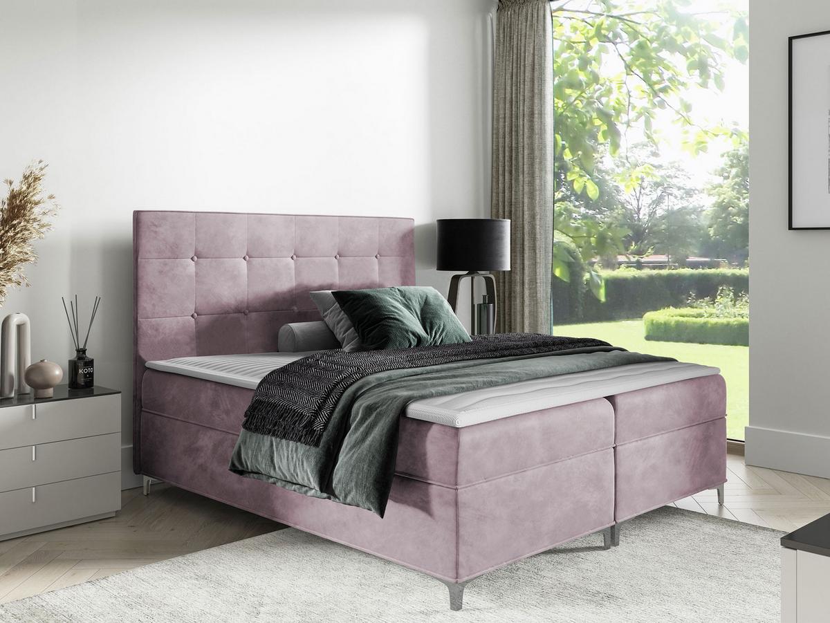 BOXBETT Snake - H3 - Violett, Holz (160/200cm) - MIRJAN24