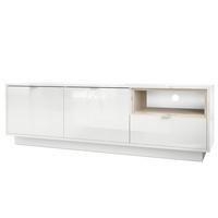 LOWBOARD Metro Einsatz in Eiche Nordic - Silbereichenfarben, Holzwerkstoff (153/48/37cm) - Vladon
