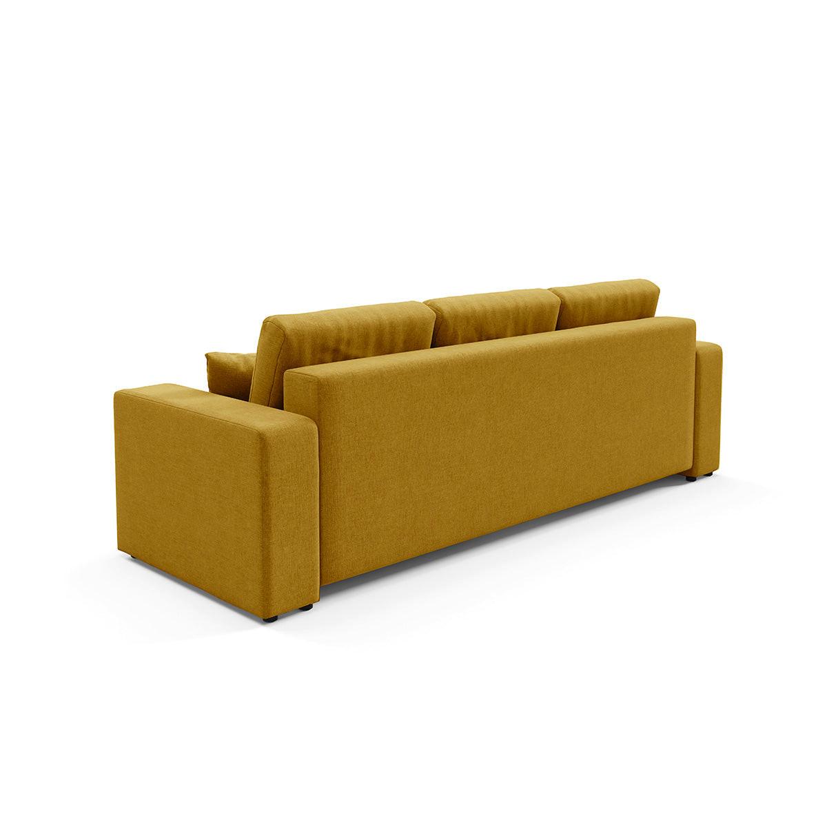 SOFA Giulia 3 Sitzplätze Senfgelb - Gelb, Holz (244/82/102cm) - Petits-meubles