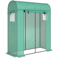 GEWÄCHSHAUS PE Stahl Grün - Grün, Metall (68/200/170cm) - Outsunny
