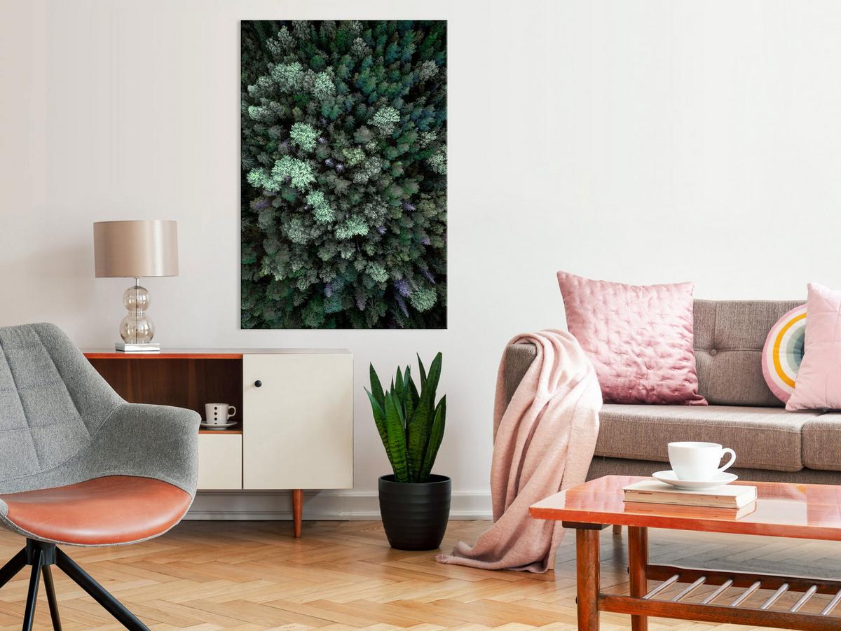 KUNSTDRUCK Grün 40/60 cm - Schwarz/Grün, Textil (40/60cm) - KUNSTLOFT