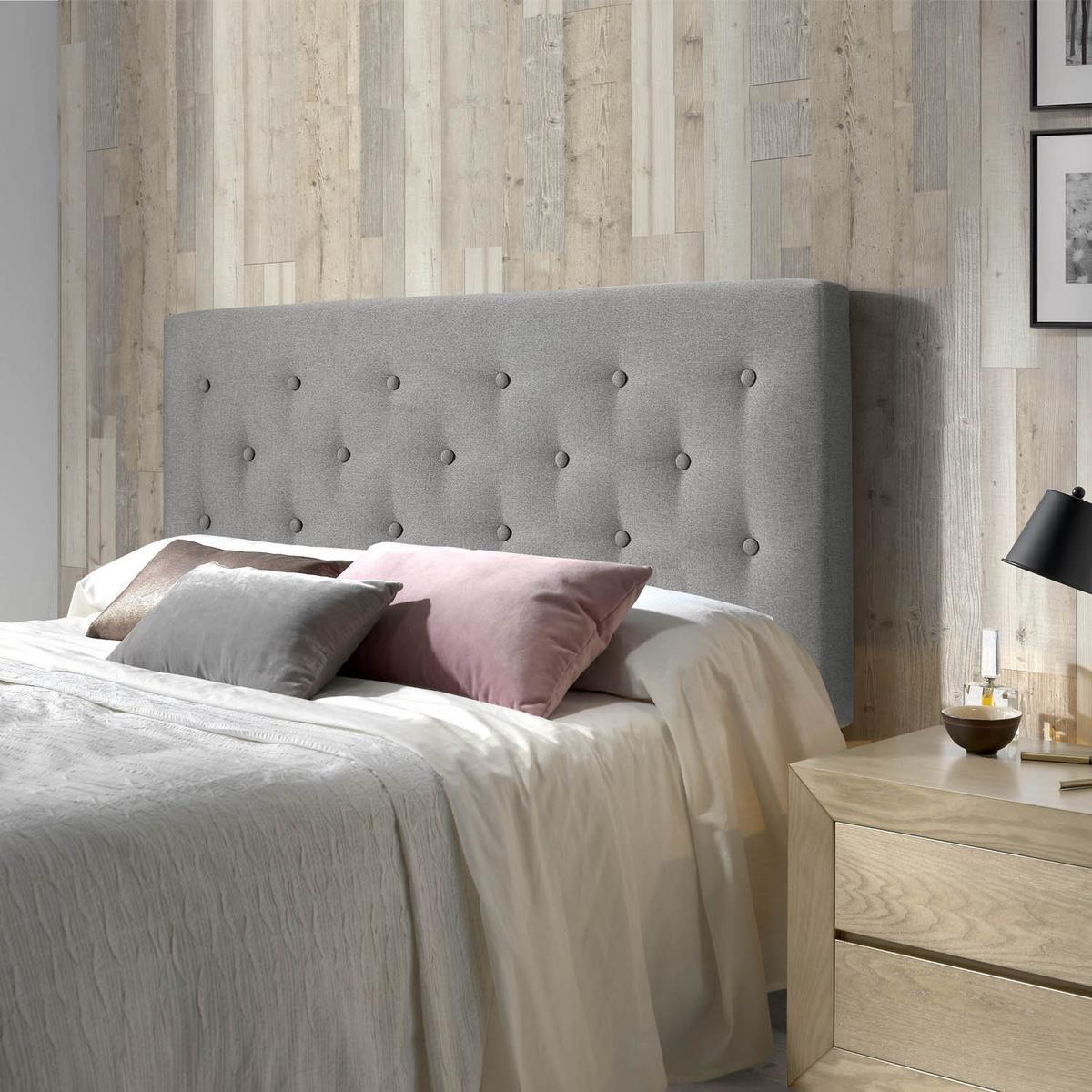 KOPFTEIL 140x100 cm Oslo Grau - Grau, Textil (8/100/140cm) - VS Venta-stock
