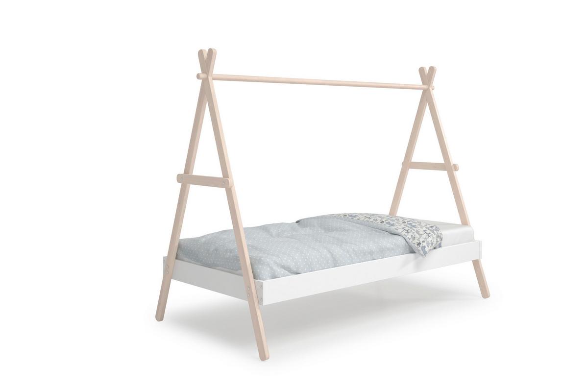 TIPIBETT Trufa Braun 209/104/160 cm - Braun, Holz (200/90cm) - Calicosy