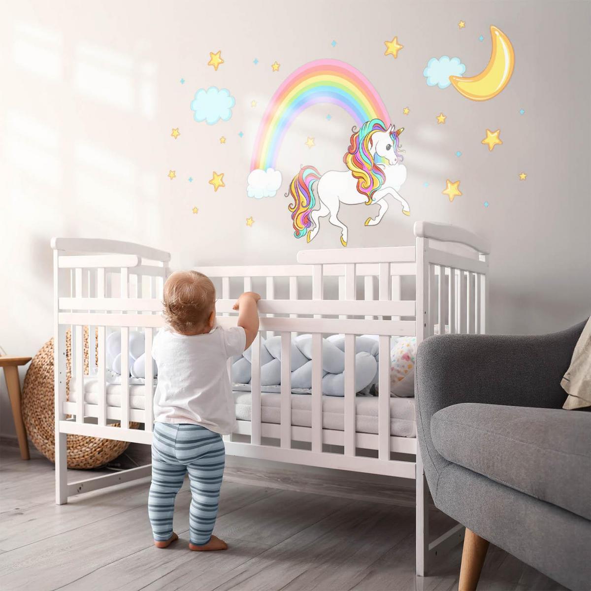 WANDAUFKLEBER 60x108cm - Regenbogenträume - Multicolor, Kunststoff (60/108/0.1cm) - Wallfluent