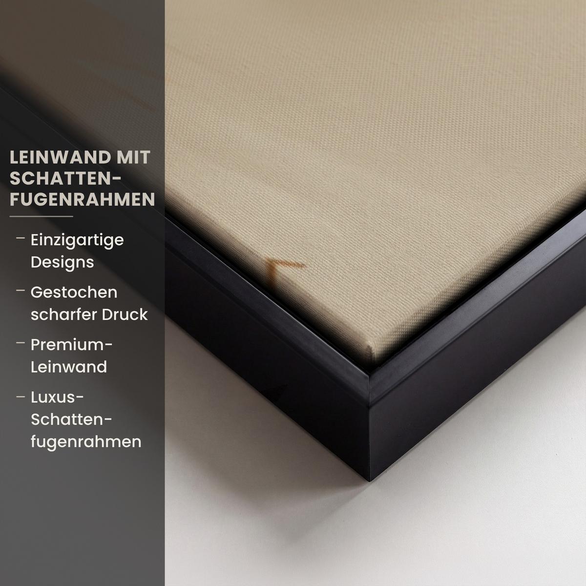 LEINWAND Bilder mit Rahmen - Frau - Porträt - Gold - Luxus - Blau - 80x120 - Türkis, Textil (80/120cm) - MuchoWow