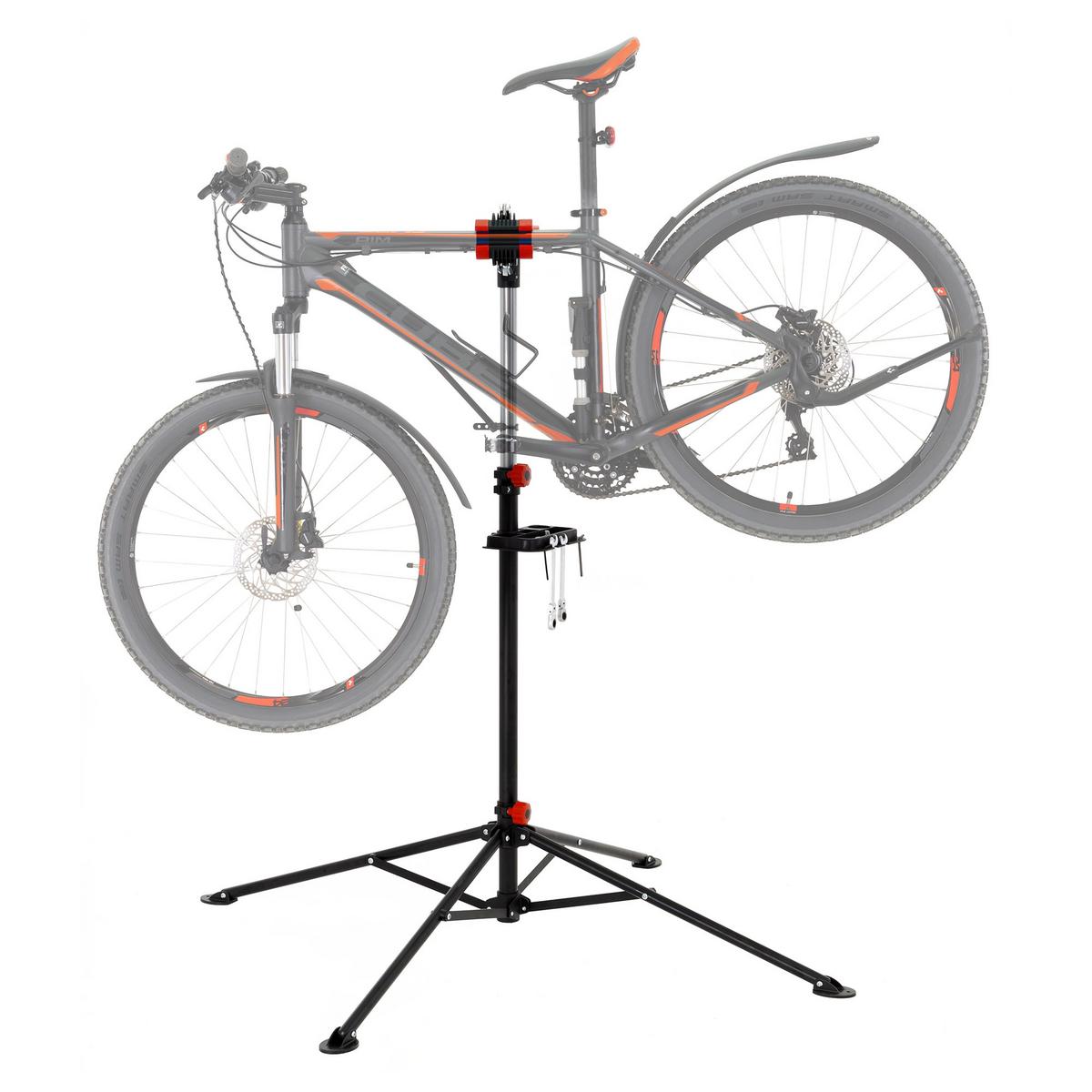 FAHRRADMONTAGESTÄNDER drehbar Schwarz-Blau aus Stahl - Schwarz, Metall (146/185/146cm) - ECD-Germany