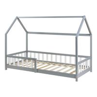 HAUSBETT Hesel - Grau, Holz (90/200cm) - [en.casa]