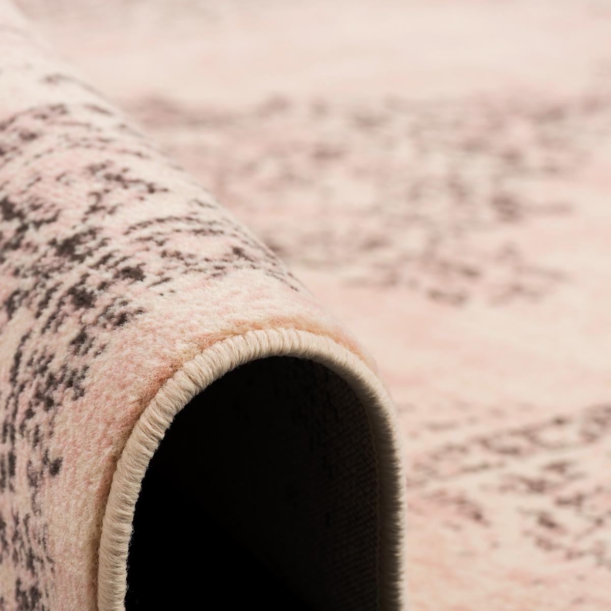 DESIGNER KURZFLOR TEPPICH MODERNE MUSTER - Hellrosa, Textil (140/200cm) - Pergamon