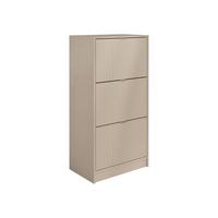 SCHUHSCHRANK Tireno 3K - Kaschmir/Goldfarben, Holzwerkstoff/Kunststoff (60/120/40cm) - MIRJAN24