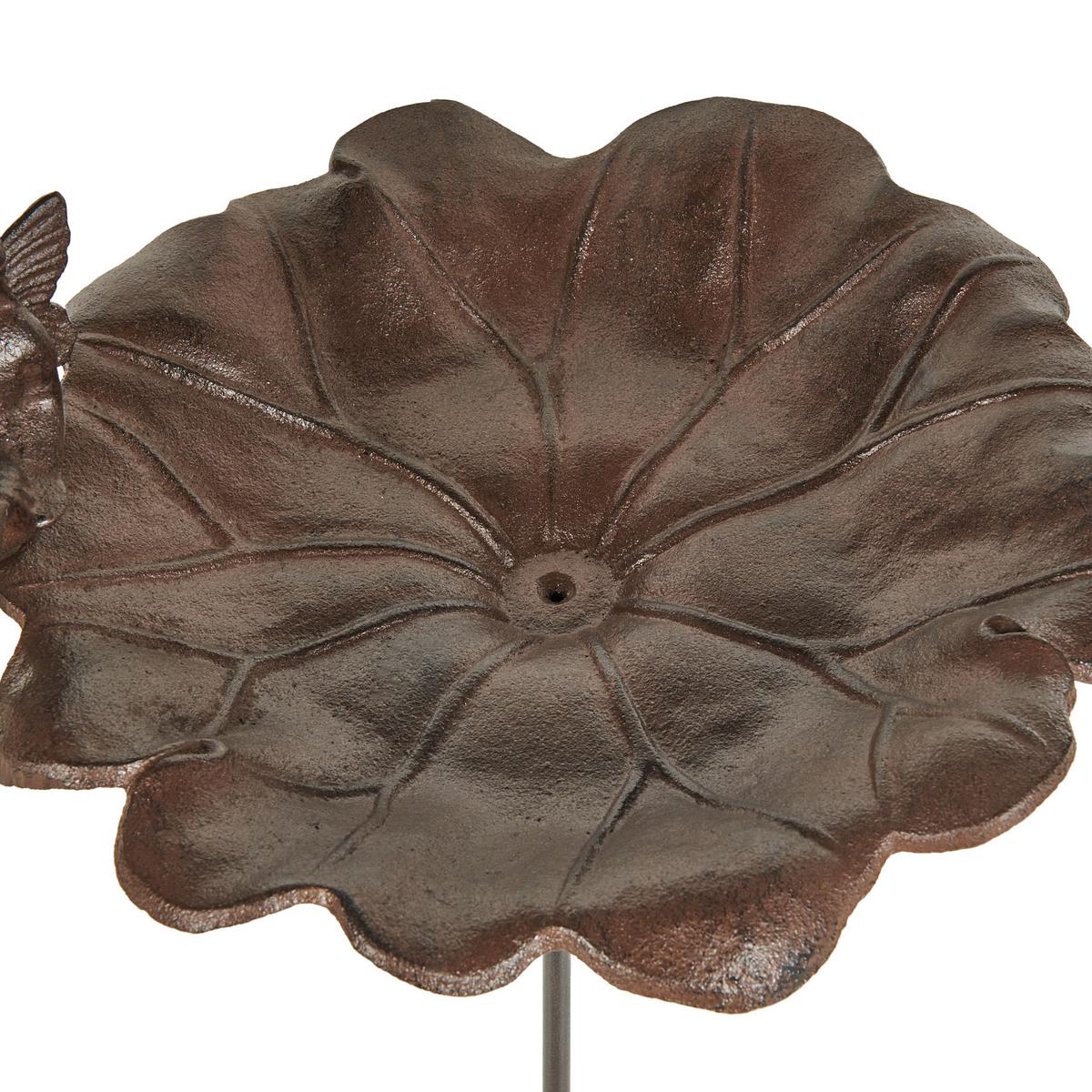 GARTEN-VOGELTRÄNKE Braun Magpie - Braun, Metall (27/65/27cm) - Beliani