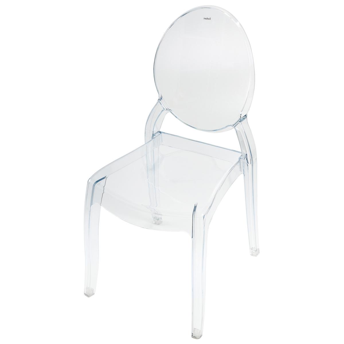 ESSZIMMERSTUHL 2er-Set Transparent Rulison - Transparent, Kunststoff (55/95/50cm) - Beliani