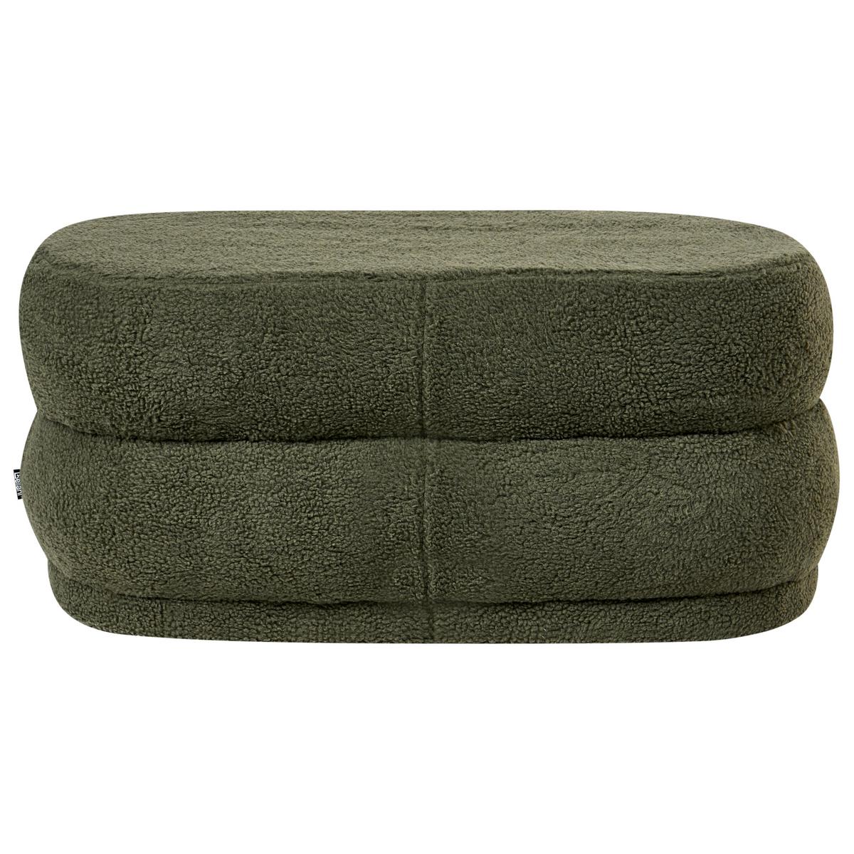 POLSTERBANK Bouclé Grün Ellendale - Grün, Textil (90/40/40cm) - Beliani