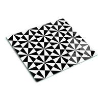 GLASPLATTE 60x52 cm Geometrische Figuren - Schwarz, Glas (60/0.4/52cm) - TULUP