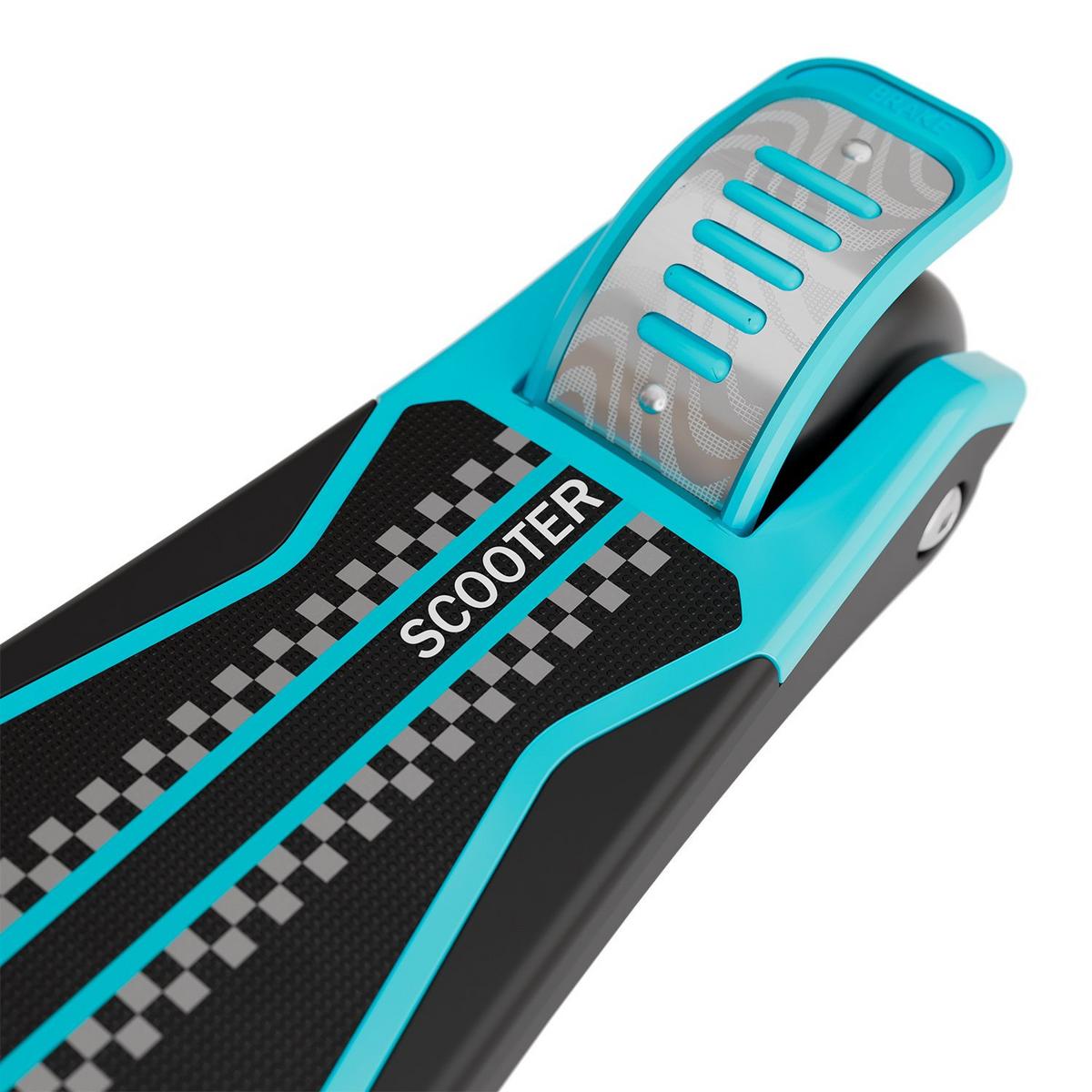 KINDERROLLER Lumox höhenverstellbarer Lenker inkl. Leuchtränder blau - Blau, Metall (28/59cm) - Juskys