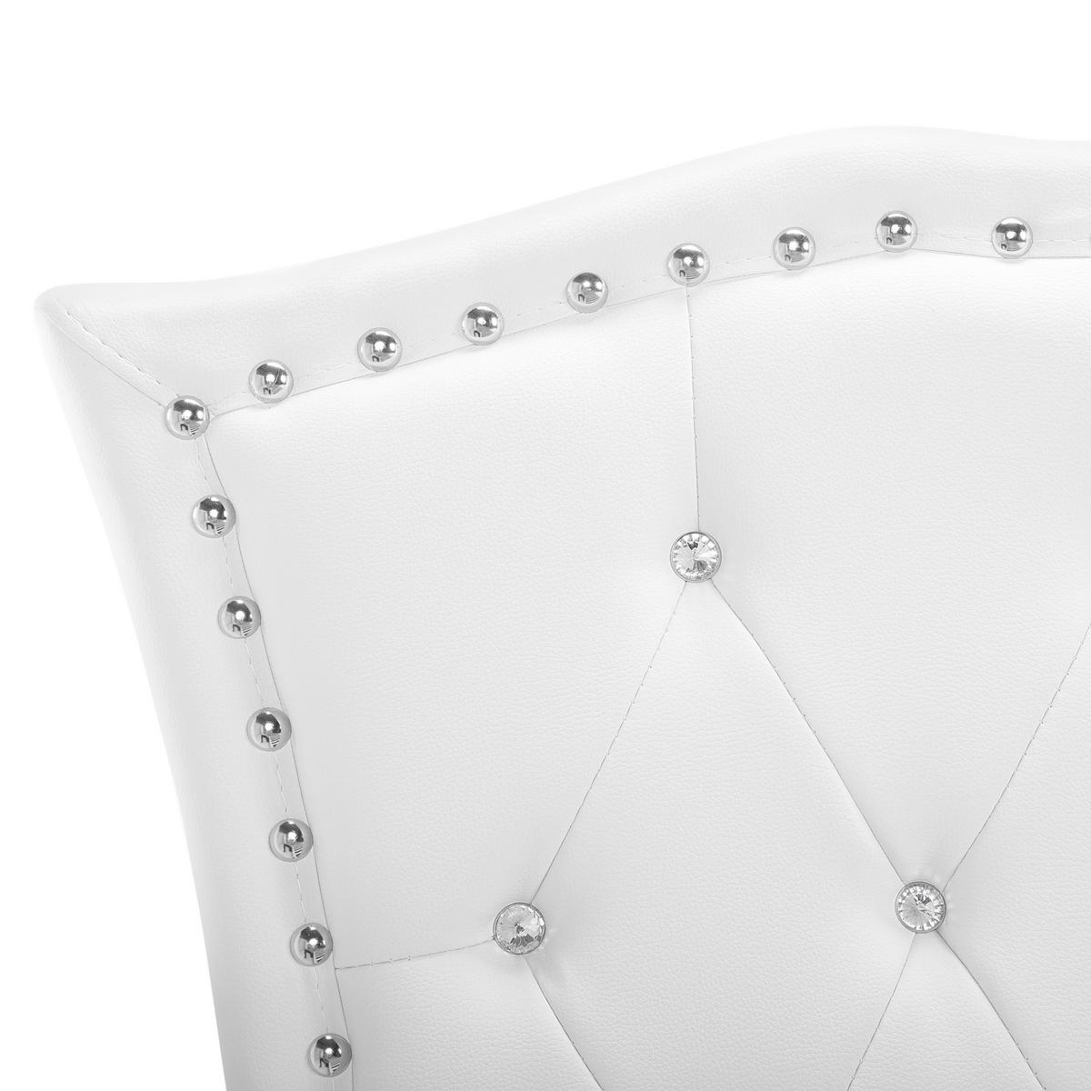 BETT 160/200cm Weiß Metz - Weiß, Textil (160/200cm) - Beliani