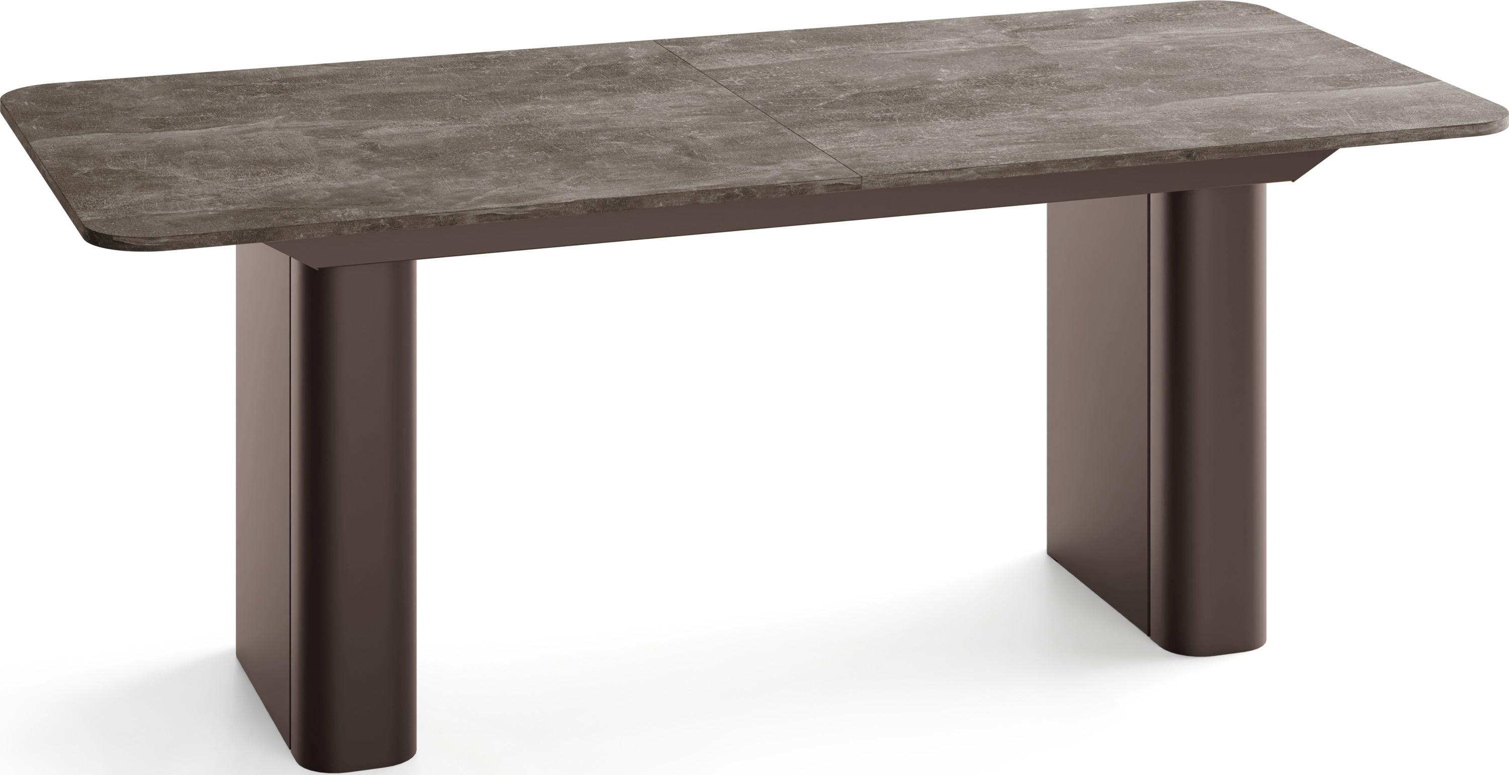 ESSTISCH Riven rechteckig ausziehbar verlängerbar mit Butterfly-Auszug, Beton Dunkelgrau 180-276/90/76 cm - Dunkelgrau/Braun, Holzwerkstoff/Metall (90/276/76cm) - WFL GROUP