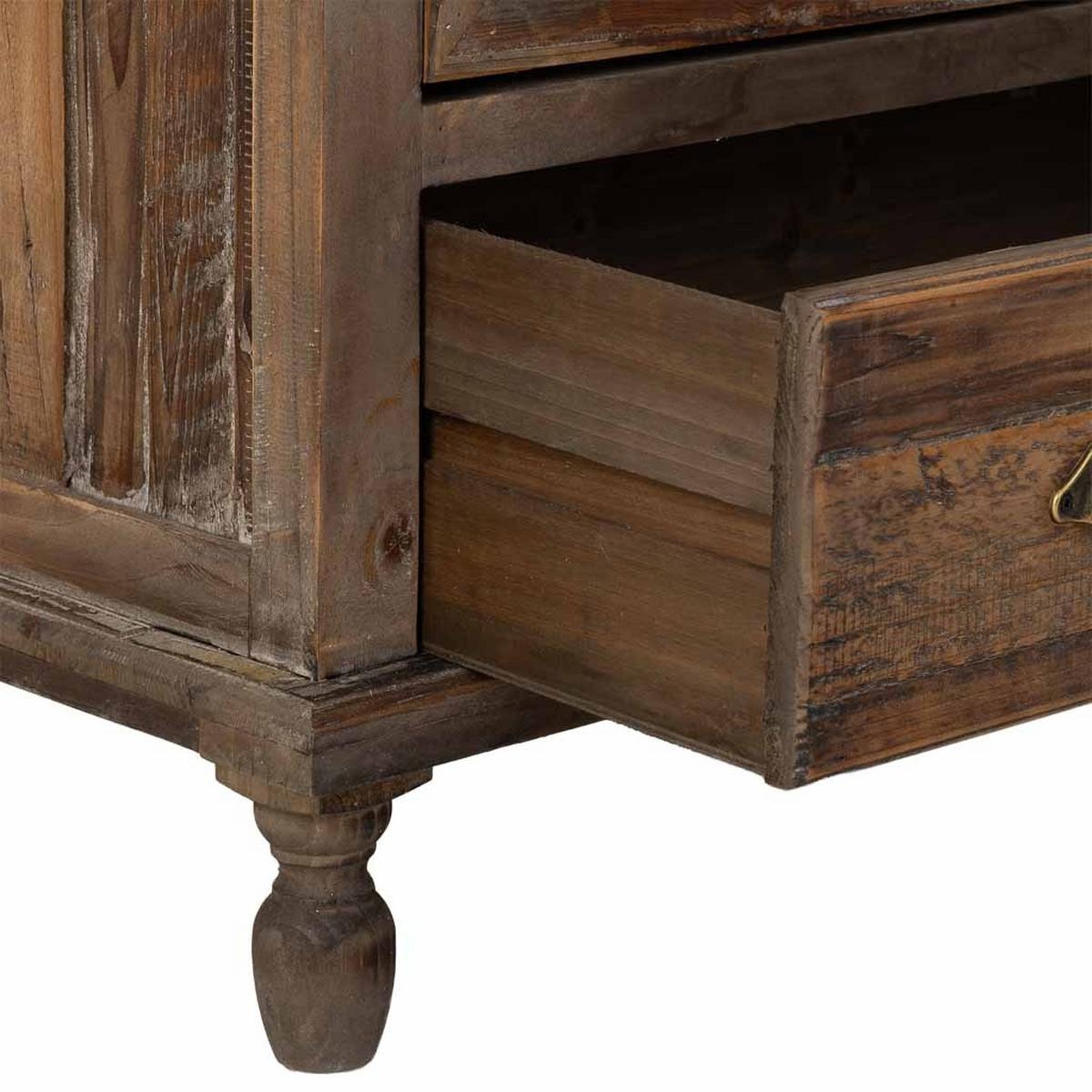 VITRINE mit 2 türen und 1 schublade 80x42x138 cm - Braun, Holz (80/138/42cm) - Wanderlust