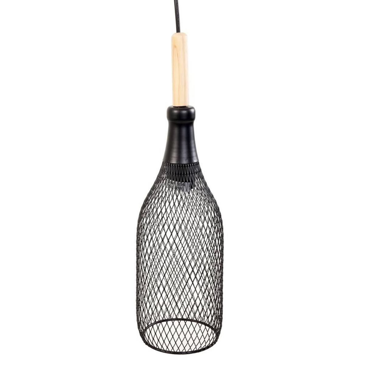 LAMPE aus Metall, schwarz, 12x41cm - Schwarz, Metall (11.5/11.5/41cm) - Wanderlust