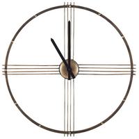 WANDUHR Metall gold/schwarz Ascona - Goldfarben, Metall (64/64/6cm) - Beliani